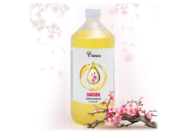 Sakura rostlinný masážní olej 1000ml